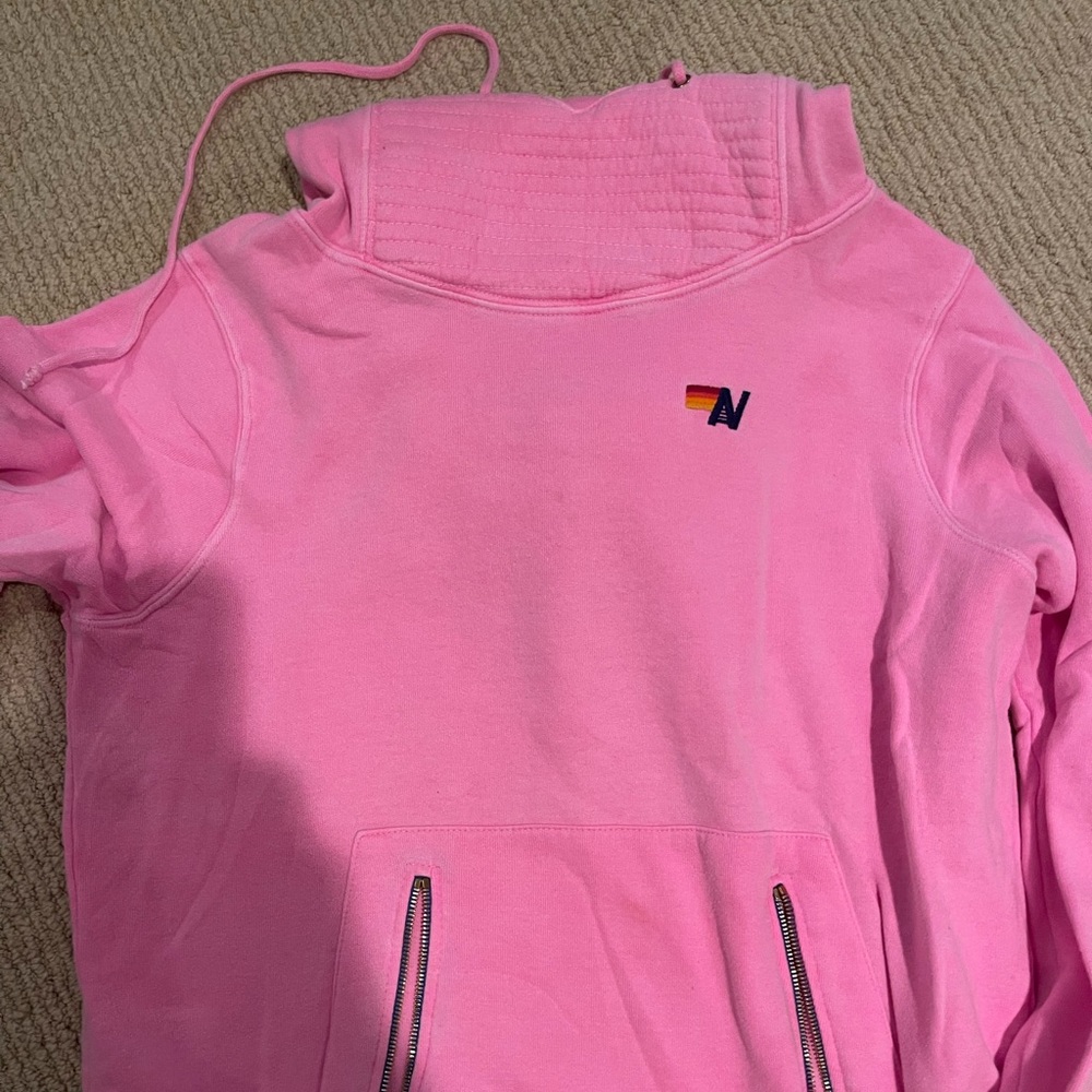 Aviator Nation Pink Hoodie with Logo